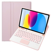 iPad 2022/2025 Cover med Bluetooth Tastatur - Lyserød