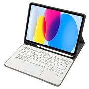 iPad 2022/2025 Cover med Bluetooth Tastatur - Rødguld
