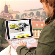 iPad Air 11 2026/2025/2024/iPad Air 2022/2020 Bluetooth-tastaturetui - pink