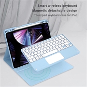 iPad Air 13 2026/2025/2024/iPad Pro 12.9 2022/2021/2020/2018 Bluetooth-tastaturetui - babyblå