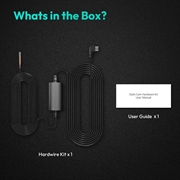 Botslab Dash Cam-kabelmonteringssæt - USB-C, 24/7-parkeringsovervågning, lavspændingsbeskyttelse - sort