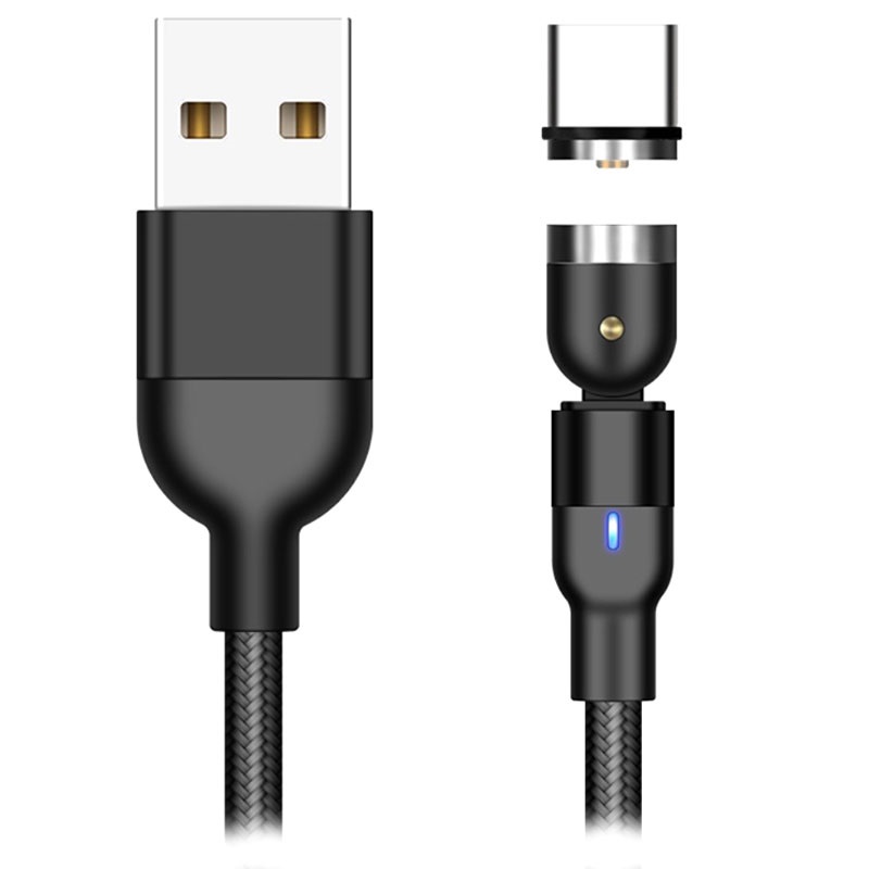 Flettet og Magnetisk USB Type-C Kabel -