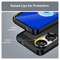 Asus Zenfone 10 Børstet TPU Cover - Karbonfiber - Sort