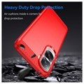 Honor 90 Lite/X50i Børstet TPU Cover - Karbonfiber - Rød