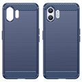 Nothing Phone (2) Børstet TPU Cover - Karbonfiber