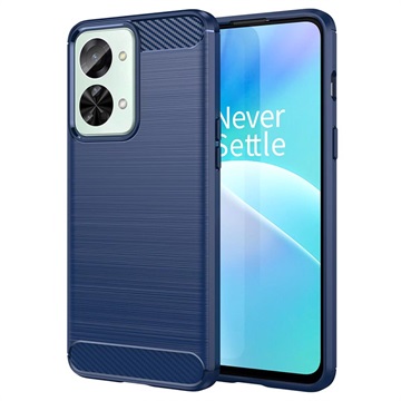 OnePlus Nord 2T Børstet TPU Cover - Karbonfiber