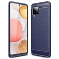 Samsung Galaxy A42 5G Børstet TPU Cover - Karbonfiber