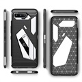 Asus ROG Phone 5 Børstet TPU Cover - Karbonfiber - Sort
