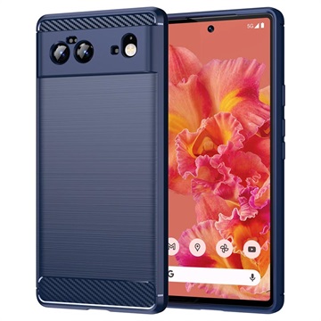 Google Pixel 6 Børstet TPU Cover - Karbonfiber