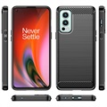 OnePlus Nord 2 5G Børstet TPU Cover - Karbonfiber