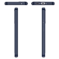 Samsung Galaxy A34 5G Børstet TPU Cover - Karbonfiber - Blå