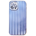 iPhone 12 Pro Børstet TPU Cover med Kamera Beskyttelse - Blå