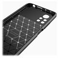 Xiaomi Poco X4 Pro 5G Børstet TPU Cover - Karbonfiber - Sort