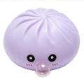 Dumpling squishy antistress-legetøj, der laver bobler, med dampkurv - Lilla