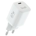 Budi AC310EW 67W GaN USB-C-hurtigoplader med Power Delivery - hvid