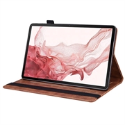 Samsung Galaxy Tab S11/S10 Lite/S10 FE/S9 FE/S9/S8/S7 Business Style Mat Flip Cover - Brun