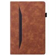 Samsung Galaxy Tab S11/S10 Lite/S10 FE/S9 FE/S9/S8/S7 Business Style Mat Flip Cover - Brun