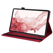Samsung Galaxy Tab S11/S10 Lite/S10 FE/S9 FE/S9/S8/S7 Business Style Mat Flip Cover - Rød