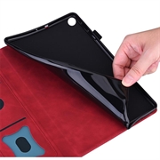 Samsung Galaxy Tab S11/S10 Lite/S10 FE/S9 FE/S9/S8/S7 Business Style Mat Flip Cover - Rød