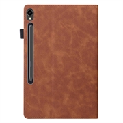 Samsung Galaxy Tab S11 Ultra Business Style Mat Flip Cover - Brun
