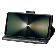 Sony Xperia 1 VI Butterfly Series Flip Cover med Pung - Sort