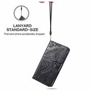 Sony Xperia 1 VI Butterfly Series Flip Cover med Pung - Sort