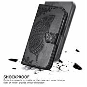 Sony Xperia 1 VI Butterfly Series Flip Cover med Pung - Sort