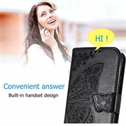 Sony Xperia 1 VI Butterfly Series Flip Cover med Pung - Sort