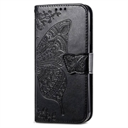Sony Xperia 1 VI Butterfly Series Flip Cover med Pung - Sort