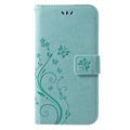 Butterfly Series iPhone XR Flip Cover med Pung - Cyan