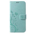 Butterfly Series iPhone XS Max Flip Cover med Pung - Cyan