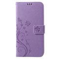 Butterfly Series iPhone XS Max Flip Cover med Pung - Violet