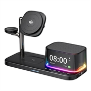 C09PLUS 5-i-1 Qi2.2 magnetisk trådløs oplader med vækkeur - 25W - Sort