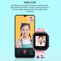 C1 1.3" firkantet skærm 4G smartwatch til børn med understøttelse af videoopkald og positionssporing - lyserød