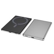 C22 magnetisk trådløs powerbank 5000mAh med 20W USB-C-hurtigopladning - sølv