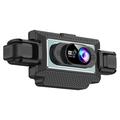 C313 4-kanals 1080p WiFi-dashcam med bagkamera - optagelse indefra og udefra - sort