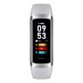 C60 1.1 tommer vandtæt smartur med pulsmåler til måling af blodets iltindhold og kropstemperatur Fitness Tracker Sports Smart Wristband - grå