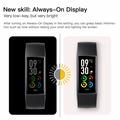C80 1.1" AMOLED-skærm Smart armbånd til kropstemperatur med puls-, blodtryks- og iltmåling