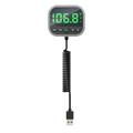 C80 6-i-1 HUD-skærm til bilen med Bluetooth 5.3 og FM-sender - sort