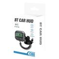 C80 6-i-1 HUD-skærm til bilen med Bluetooth 5.3 og FM-sender - sort