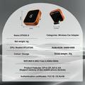CP030-3 2-i-1 trådløs CarPlay- og Android Auto-adapter - orange / sort