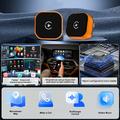 CP031-1 2-i-1 trådløs CarPlay- og Android Auto-adapter - orange / sort