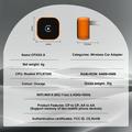 CP031-1 2-i-1 trådløs CarPlay- og Android Auto-adapter - orange / sort