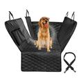 CWD007 Luksus Hundetæppe / cover til bilsæde 143x152cm - med lommer - Sort