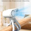 CYKE F28 mini-køleventilator med fleksible blæksprutteben - hvid