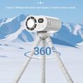 CYKE F28 mini-køleventilator med fleksible blæksprutteben - hvid