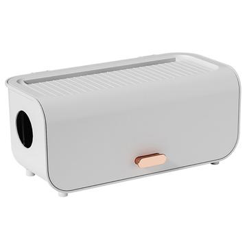 Kabelhåndteringsboks med låg - Power strip organizer og ledningsskjuler (Open Box - God stand) - hvid