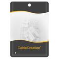 CableCreation Selvklæbende kabelholder/organizer - 50 stk. - Transparent