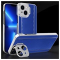 CamStand iPhone 13 Hybrid Cover - Karbonfiber - Blå