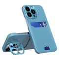 CamStand iPhone 14 Pro Cover med Kortholder - Lyseblå